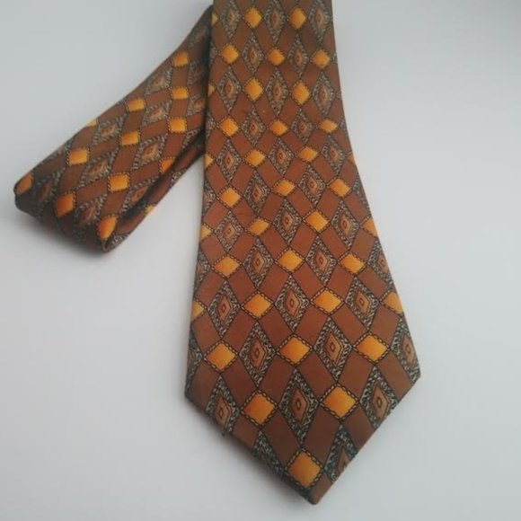 Traditional Craft Silk Tie, St Patrick's Clover Shamrock ,Green & Blue, 4" x 58" - Picture 1 of 3